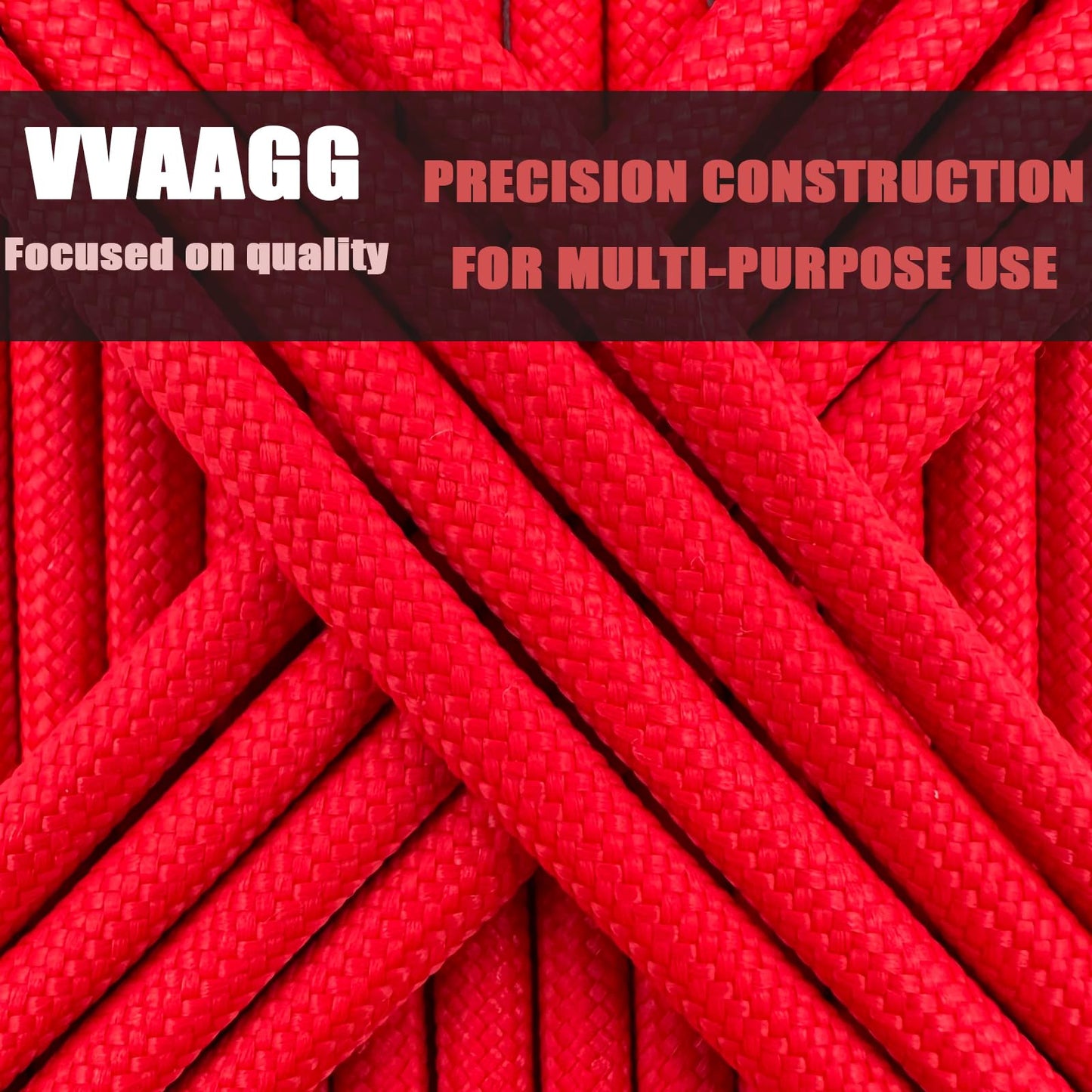 VVAAGG 550 Paracord Rope 100FT, 4mm Thin Tent Rope 550 Parachute Cord, Strong Long Nylon Rope, Outdoor Gear Camping Rope