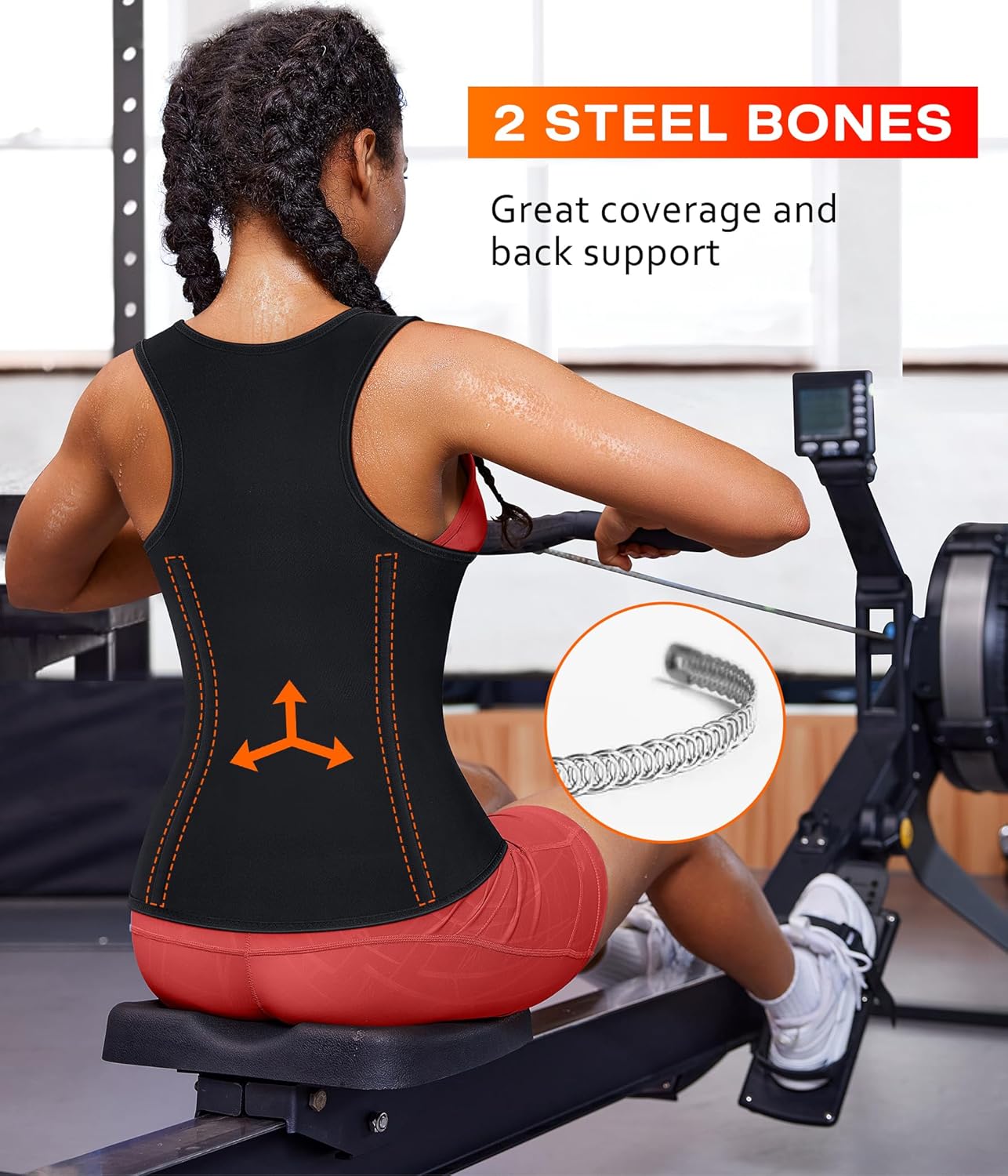 Waist Trainer for Women - Junlan Sauna Suit Sweat Vest for Effective Workouts | Adjustable Fit