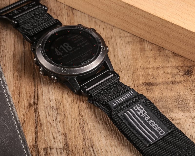 Nylon Sports Watch Band, 26mm Military Strap Compatible with Garmin Instinct 3 50mm/Fenix 8 51mm/Fenix 7X/7X Pro/6X/6X Pro/5X/5X Plus, Tactix 7 Pro/ Delta, Quatix 6X/5X, Descent MK1/MK2, Instinct 2X, Foretrex 601/701, Enduro / 2/ 3, D2