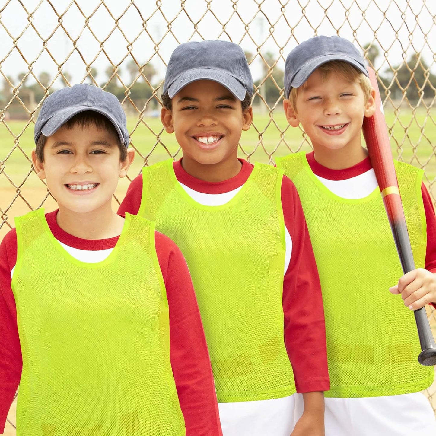 24 Pcs Pinnies Scrimmage Vests - Nylon Mesh Practice Jerseys for Soccer & Basketball Teams