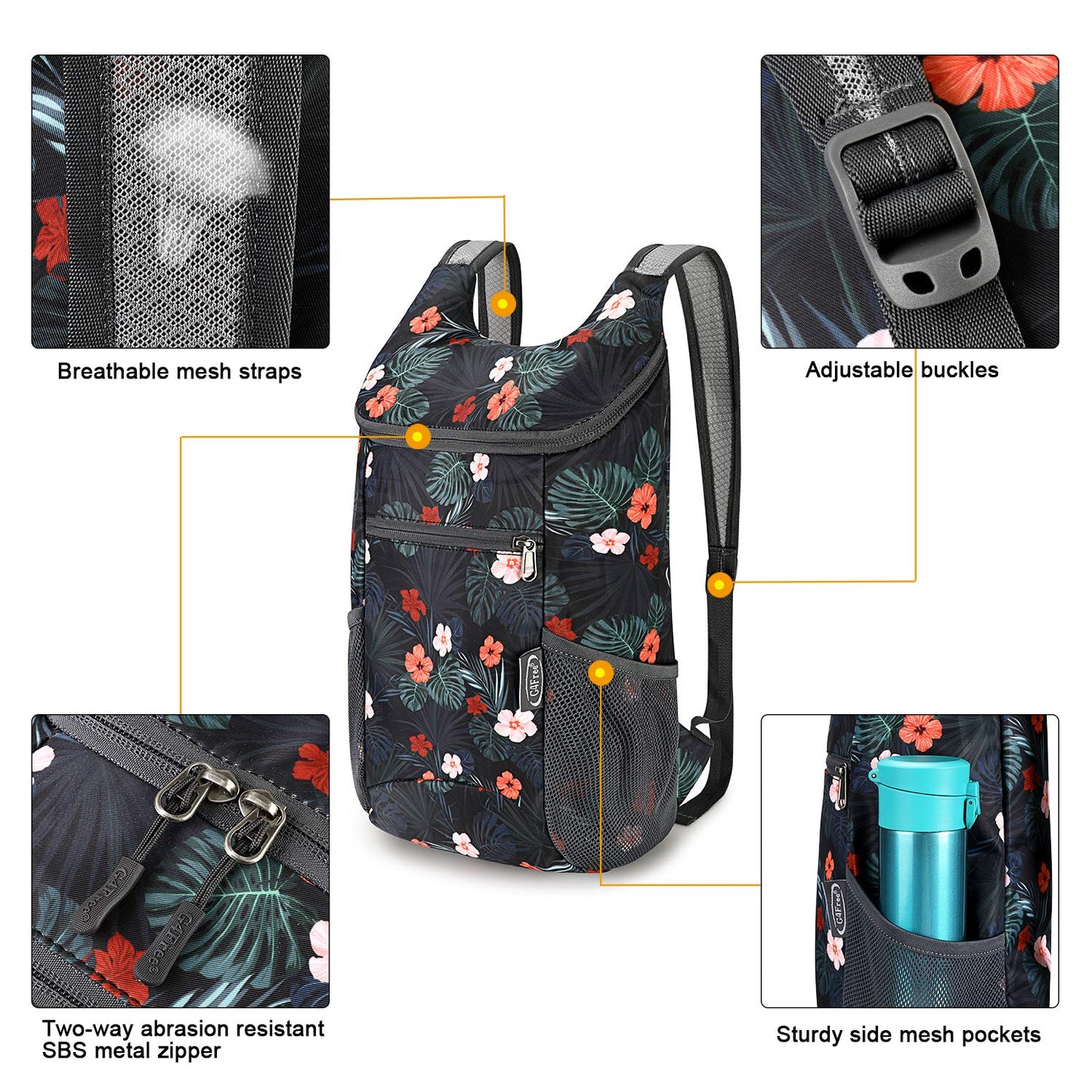 G4Free Small 11 L Foldable Ultralight Backpack for Travel, Camping, Sports, Cycling, Men and Women