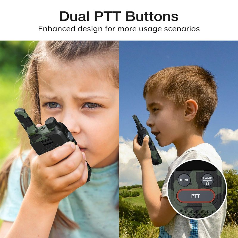 BAOFENG GT-18 Walkie Talkies for Kids Adult, License Free Long Range Rechargeable FRS Two Way Radio,1500mAh Battery, 22 Channels with NOAA, Scan for Camping Hiking Family, 3 Pack