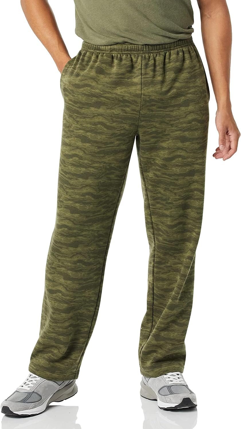 Men's Relaxed Straight Leg Fleece Sweatpants - Comfortable Open Bottom | Big & Tall Sizes Available