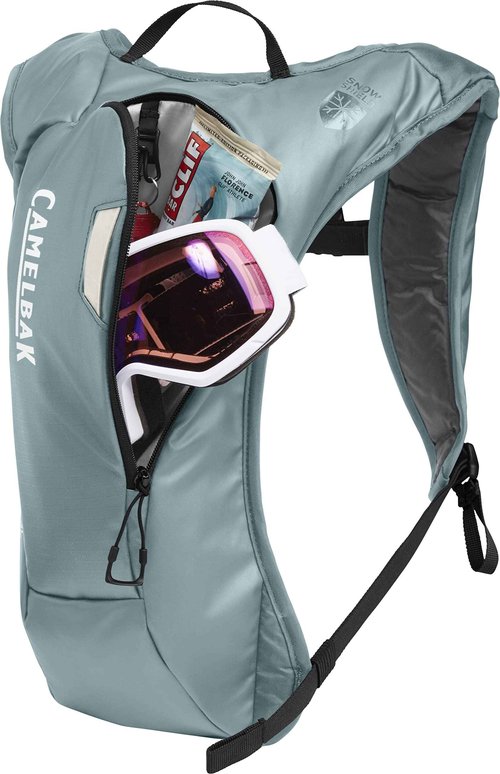 CamelBak Zoid Snow Hydration Pack 70oz, Blue Mist/Black