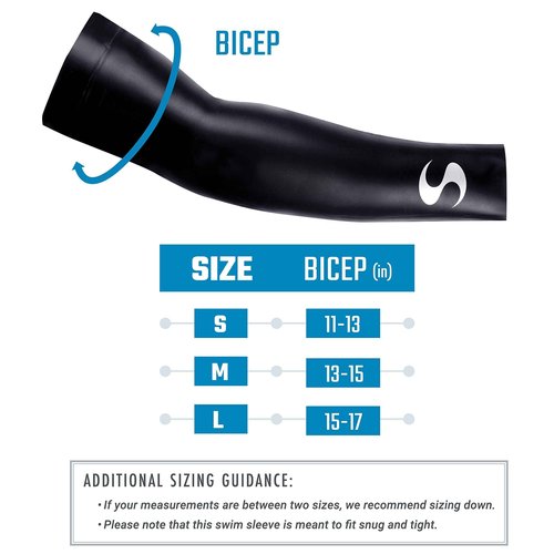 Synergy Neoprene Swim Sleeves (Black, Small)