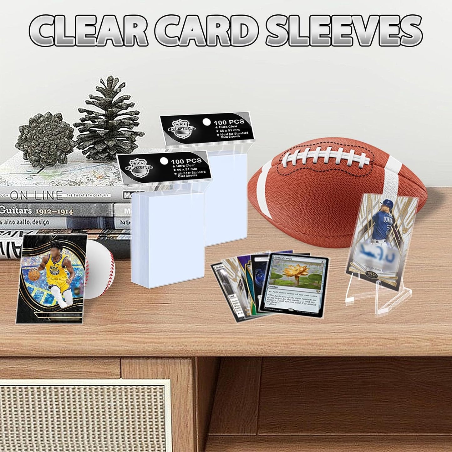 Clear Trading Card Sleeves - 500 Pack Soft Polypropylene Protectors for Football, Magic, Baseball & Yu-Gi-Oh!