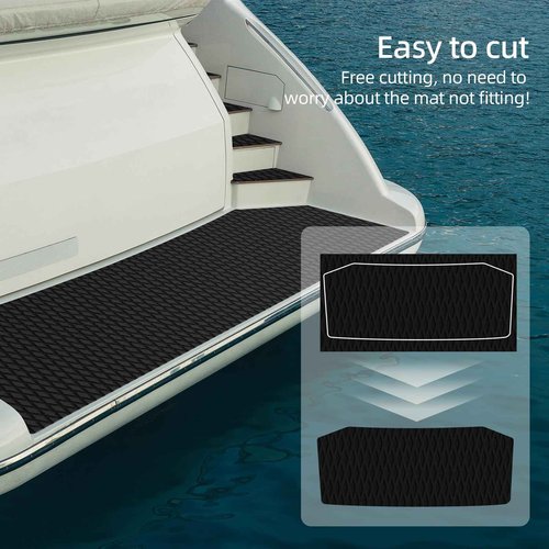 HZshark Boat Flooring EVA Foam Boat Decking Self-Adhesive Non Slip Camo Traction Pad EVA Boat Decking for Boat Yacht Kayak Motorboat Golf Cart RV Ramp Golf Cart Cooler Tops(94.5"x35.4")