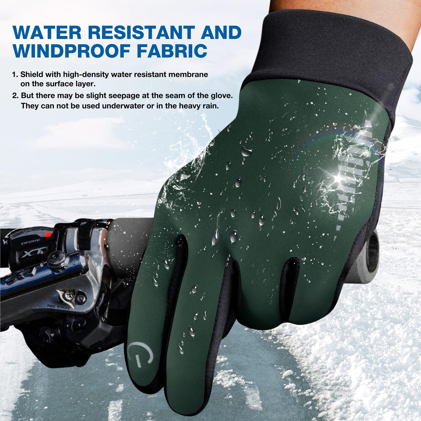 SIMARI Winter Gloves for Women Men - Cold Weather Thermal Touch Screen Ski Snow Glove Liners, Non-Slip Palm & Warm Fleece Lined, for Running Cycling Driving Hiking Walking Sports Outdoor Texting Work