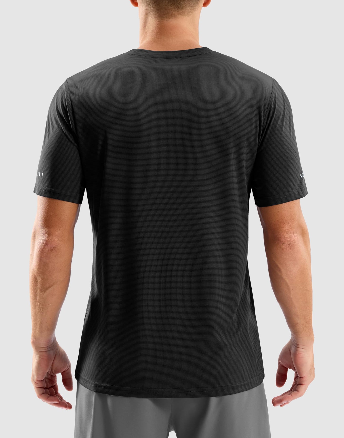 Men's Workout Breathable T-Shirts Dry Fit UPF 50+ Sun Shirts Moisture Wicking Cooling Tee for Athletic, Running, Hiking (Black, M)