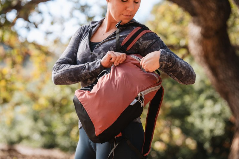 ChicoBag Travel Pack rePETe + Refine | Eco-friendly Lightweight and Packable Travel Backpack (Obsidian)
