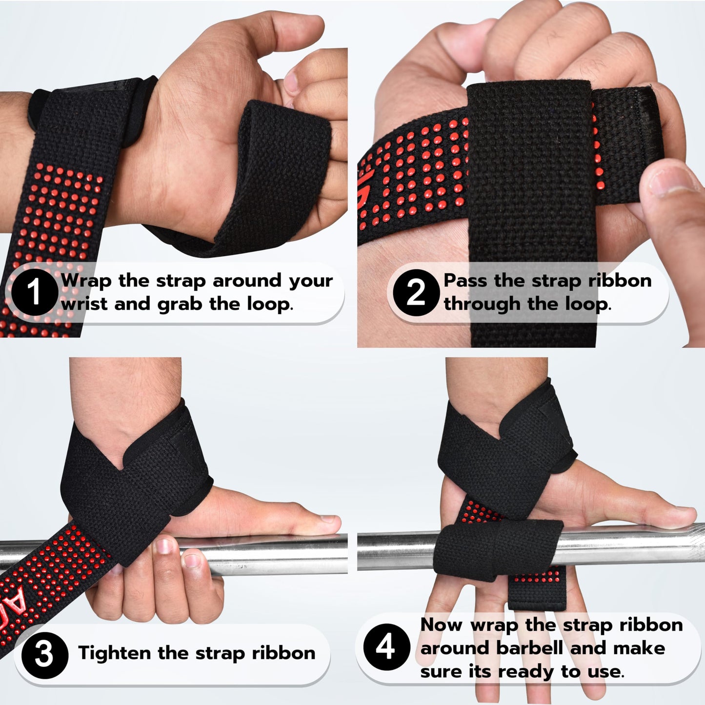 AQF Lifting Wrist Straps for Weightlifting, 23" Neoprene Padded Gym Strap