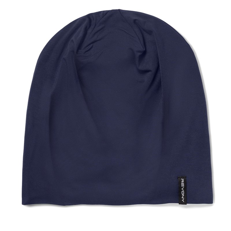 Summer T-Shirt Beanie for Men & Women - Soft Modal - Slouchy Style (Navy)