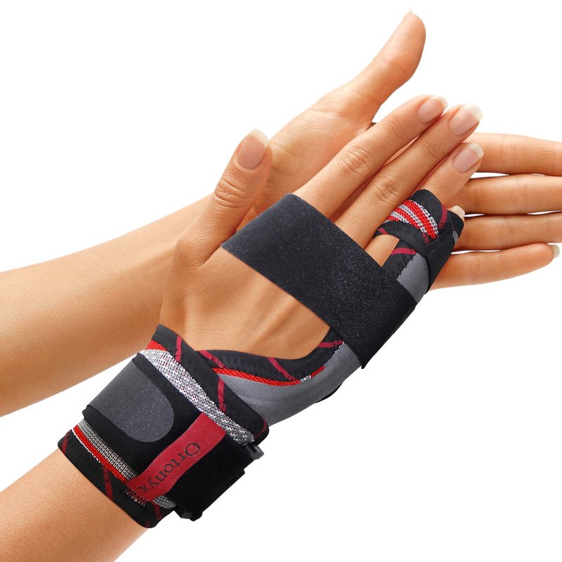 ORTONYX Pinky Finger Splint Wrist Immobilizer Brace - Boxer Fracture for 4th & 5th Finger, Ulnar Gutter Support, Metacarpal Tunnel Syndrome, Breathable & Adjustable for Left or Right Hand / KB434 Gray