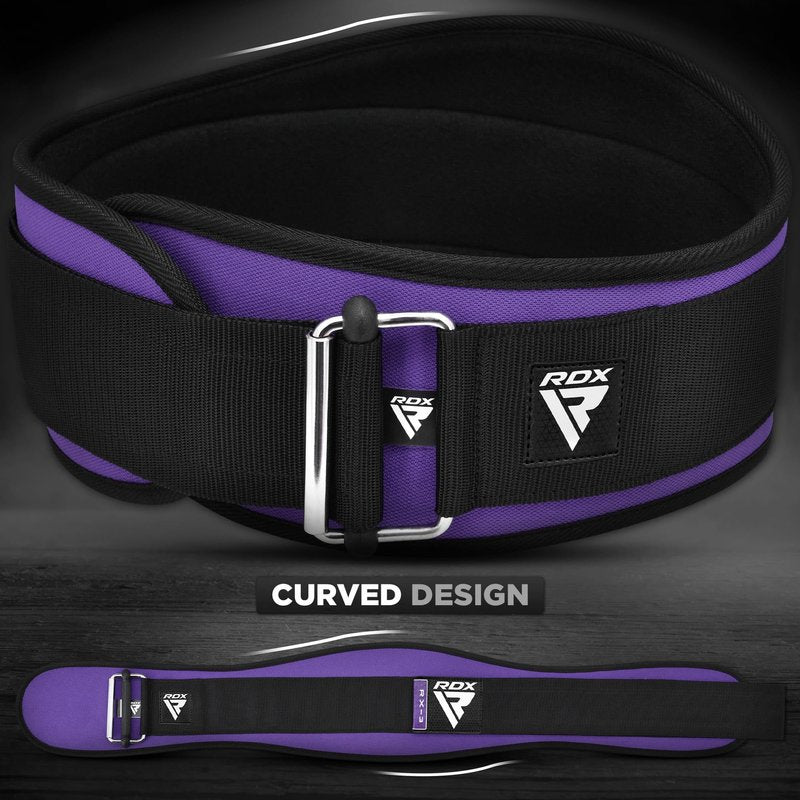 RDX Women Weight Lifting Belt 6.5” Curved Padded Back Lumbar Support, Fitness Strength Training, Core Exercise Workout Bodybuilding Powerlifting Deadlifts Squats, Ladies Home Gym Equipment