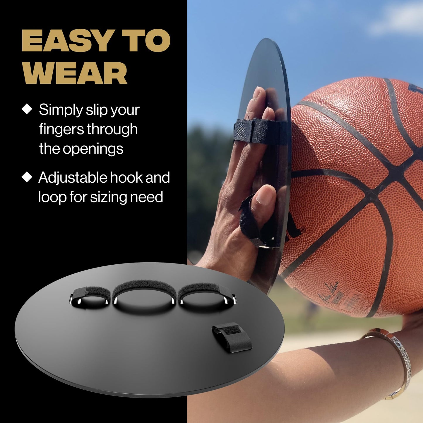 Crown x Starr Basketball Shooting Off Hand Trainer – Basketball Training Equipment Shooting Aid – Includes Dribbling Goggles & Bonus 5.3” Shooting Aid