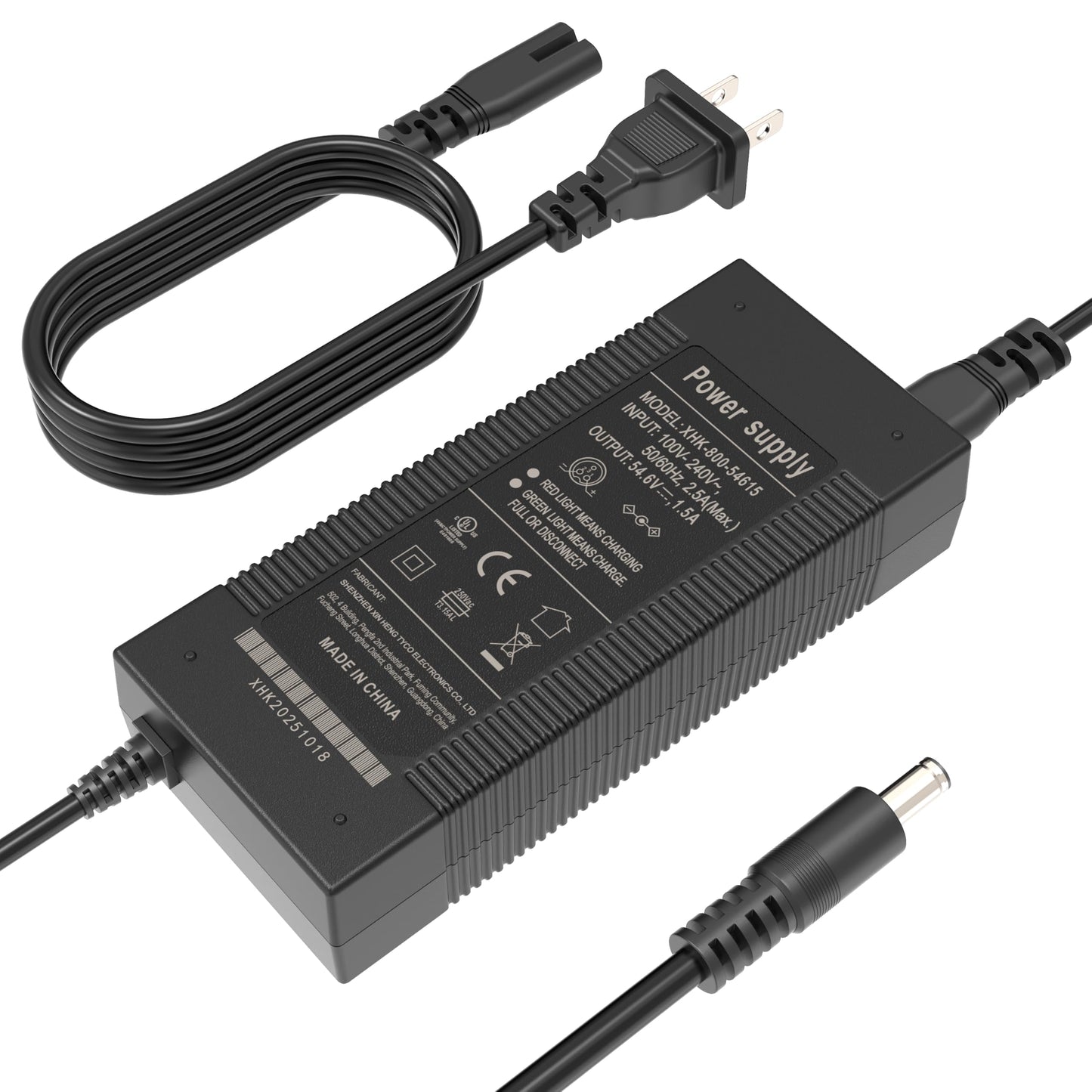 EVAPLUS 5 in 1 Plugs 54.6V Fast Charger, Universal for 48V 13S Lithium Batteries, Pinkind 48V Li-ion Battery Charger Replacement for Razor, Jetson, Voyage, Gotrax, Ninebot,Segway, Hiboy