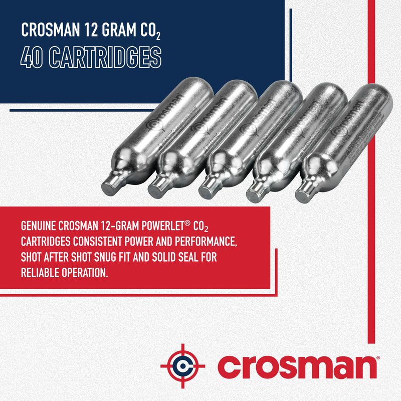 Crosman 12 Gram CO2 (40 Cartridges)
