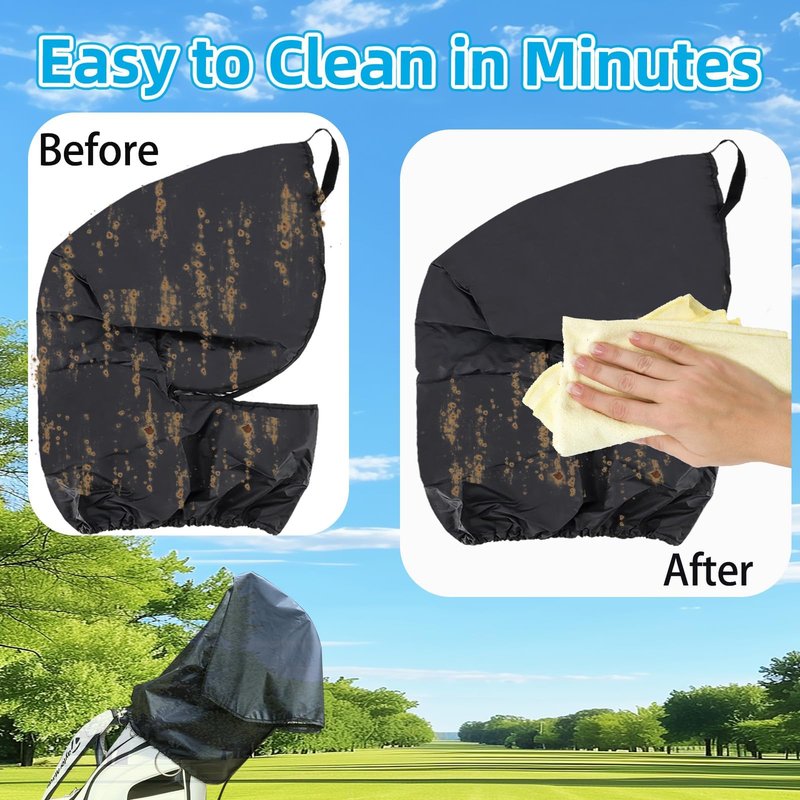 CartClan Upgrade Golf Bag Rain Hood Waterproof Golf Bag Rain Cover for Golf Club Bags Fit Almost All Golfbags or Carry Cart