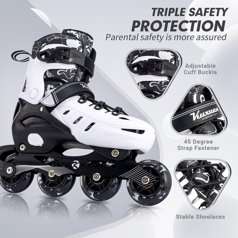 Inline Skates for Women Men Fun Illuminating Skates Adult Female Male Kids Girls Boys Patines para Mujer Size 7 8