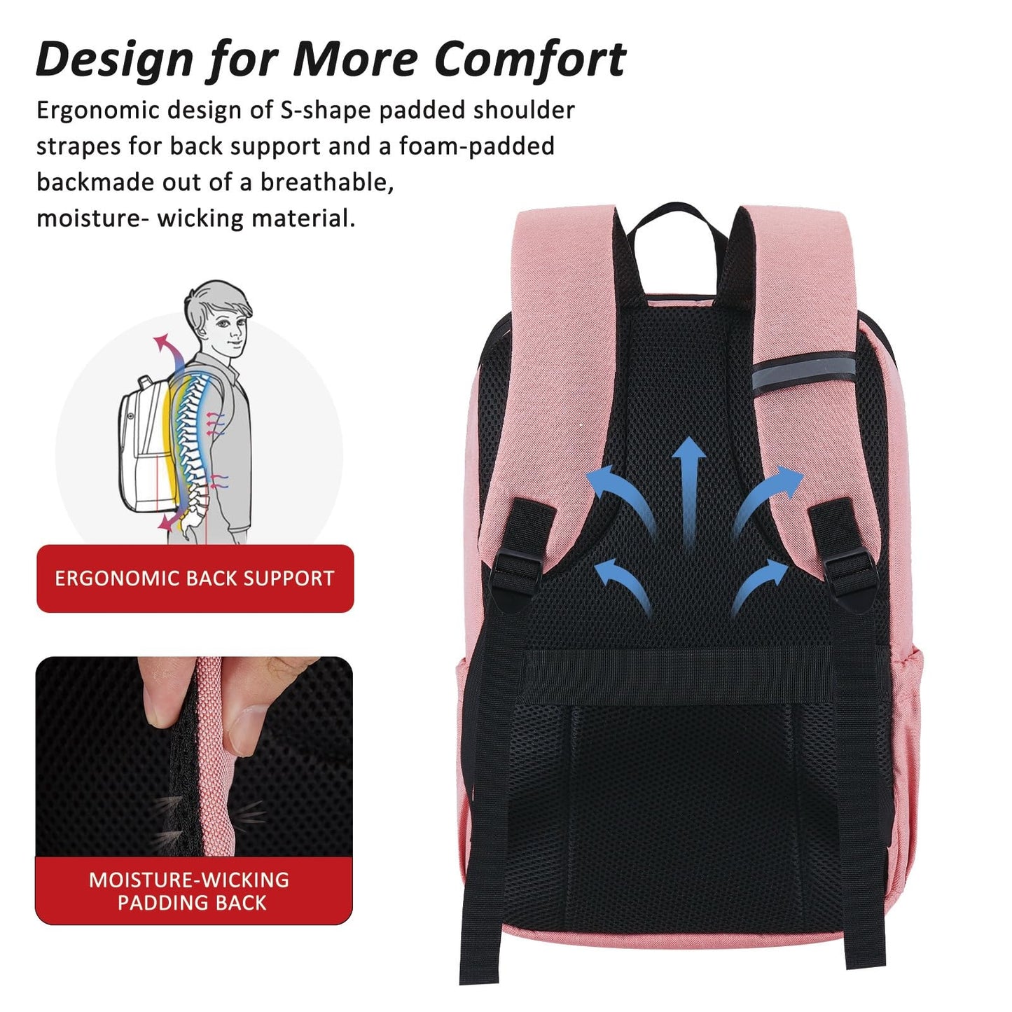 MAXTOP Laptop Backpack Bookbag Backpack Business Anti-theft Backpacks[Water Resistant] Work College Business Travel Computer Backpack for Men Women Fits up to 17" Notebook