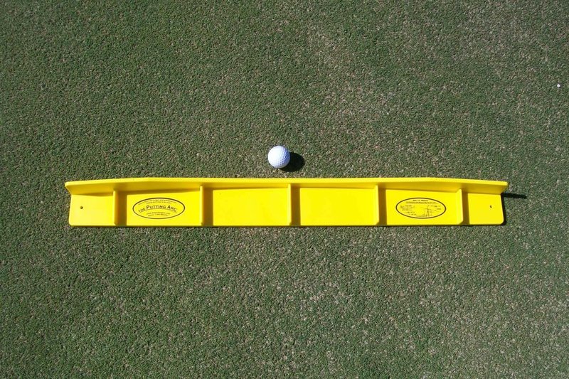 The Putting Arc - MS3 Model - Golf Training Aid Used to Perfect Your Putting and Reduce Your Score! - Practice and Master Your Putting Fundamentals! - Golden Yellow