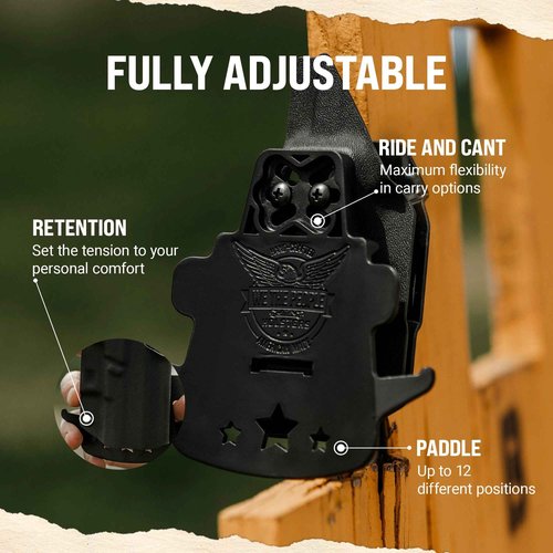 We The People Holsters - Carbon Fiber - Right Hand - OWB Holster Compatible with Glock 19/19X/MOS / 23/MOS / 32/MOS / 44/45/MOS RDS