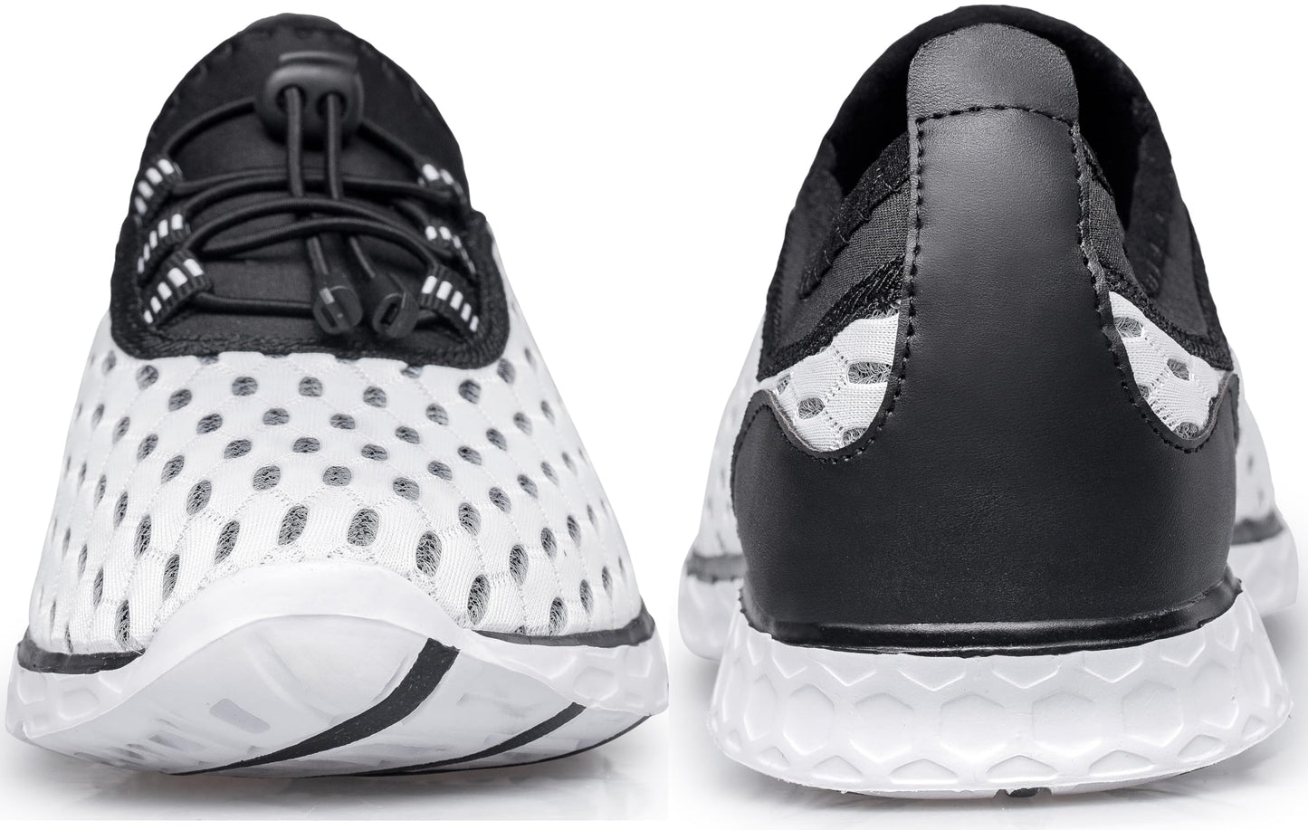 DOUSSPRT Men's Water Shoes Quick Drying Sports Aqua Shoes White Size 10
