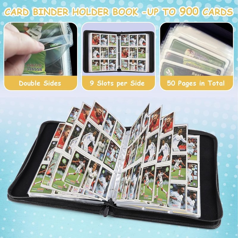 Trading Card Binder - 720 Pocket Collection Album for TCG, MTG, Baseball & Yu-Gi-Oh Cards | Side Loading Design