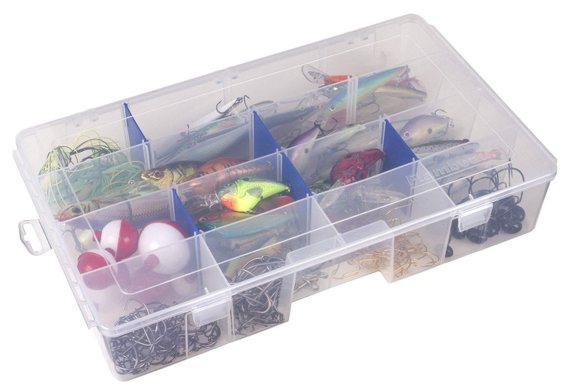 Flambeau Outdoors 7004R Tuff Tainer, Fishing Tackle Tray Box, Includes [9] Zerust Dividers, 16 Compartments - 16.5" x 9.75" x 3.25"
