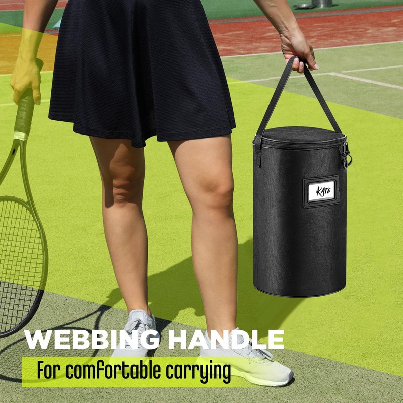 Aliceset 2 Pcs Portable Tennis Ball Basket Compatible with Pickleball Golf Training, Carrying and Storage