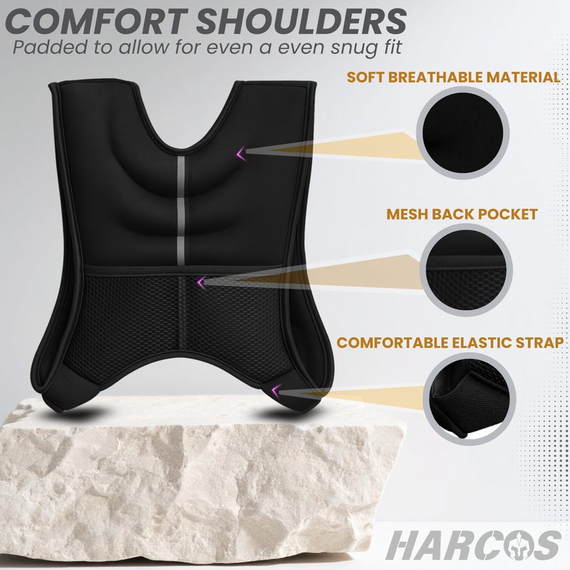 Harocs Weighted Vest for Men and Women - 6lbs with Adjustable Strap Training Vest for Running, CrossFit, and Workouts breathable & durable