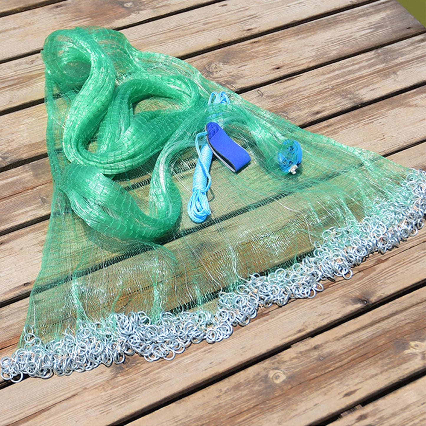 CINGHI LUSSO Easy Throw Cast Net for Fishing - Durable Fish Nets for Fishing with Smooth Casting, Perfect for Catching Fish, 8/9/10/12ft Radius