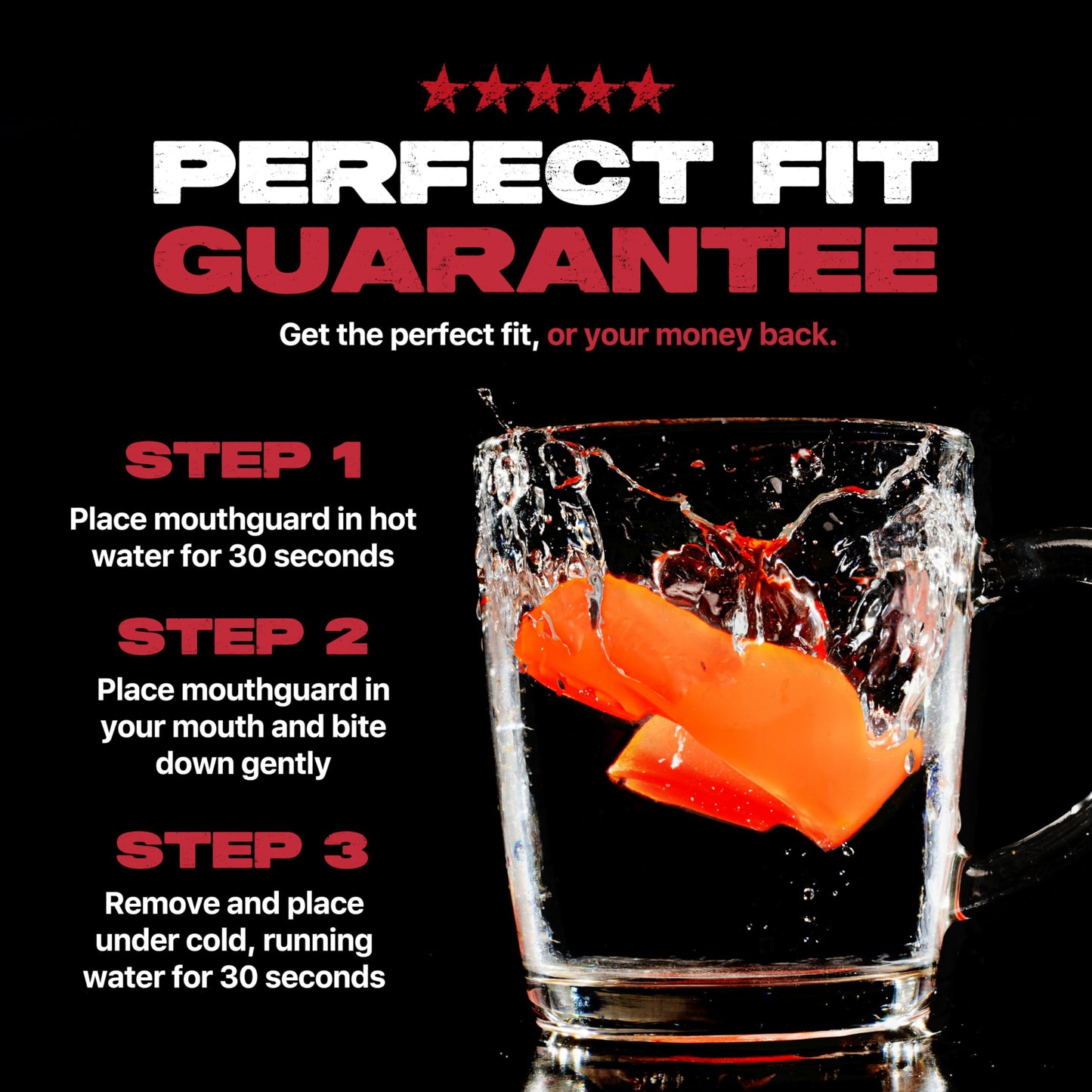 SAFEJAWZ Orange Mouth Guard, Slim Fit Mouthguard for Youth with Case