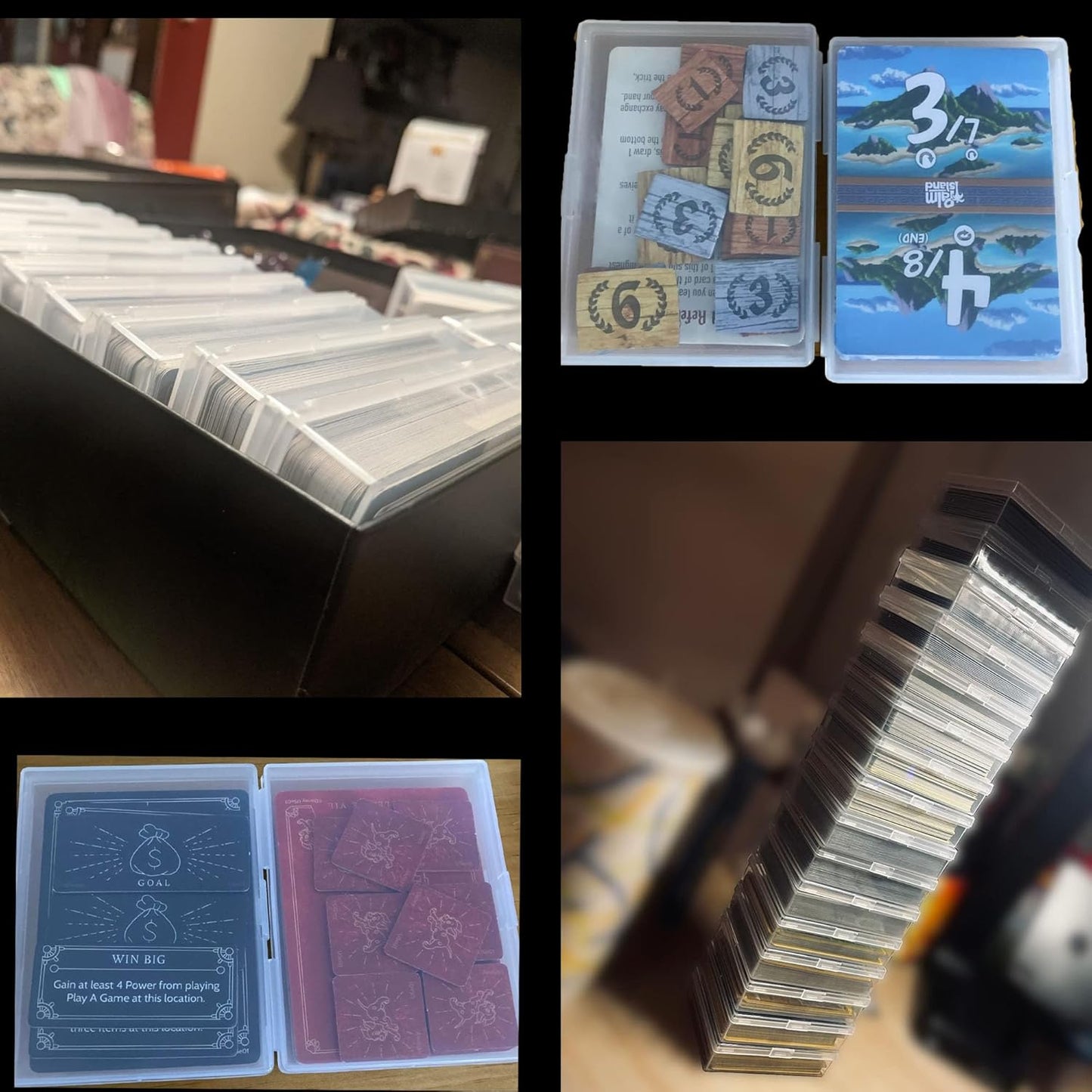 Clear Plastic Playing Card Deck Box - 18 Pcs Organizer for Blank Cards & Trading Cards | Durable Acrylic Storage Solution