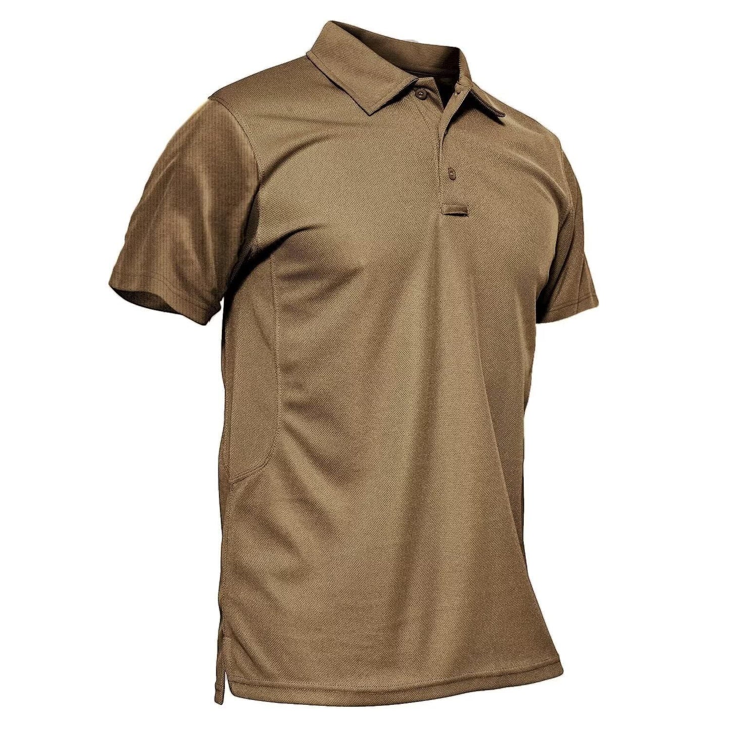 MAGCOMSEN Mens Polo Shirts Short Sleeve Golf Work Casual Quick Dry Breathable Summer Shirt Brown XXL
