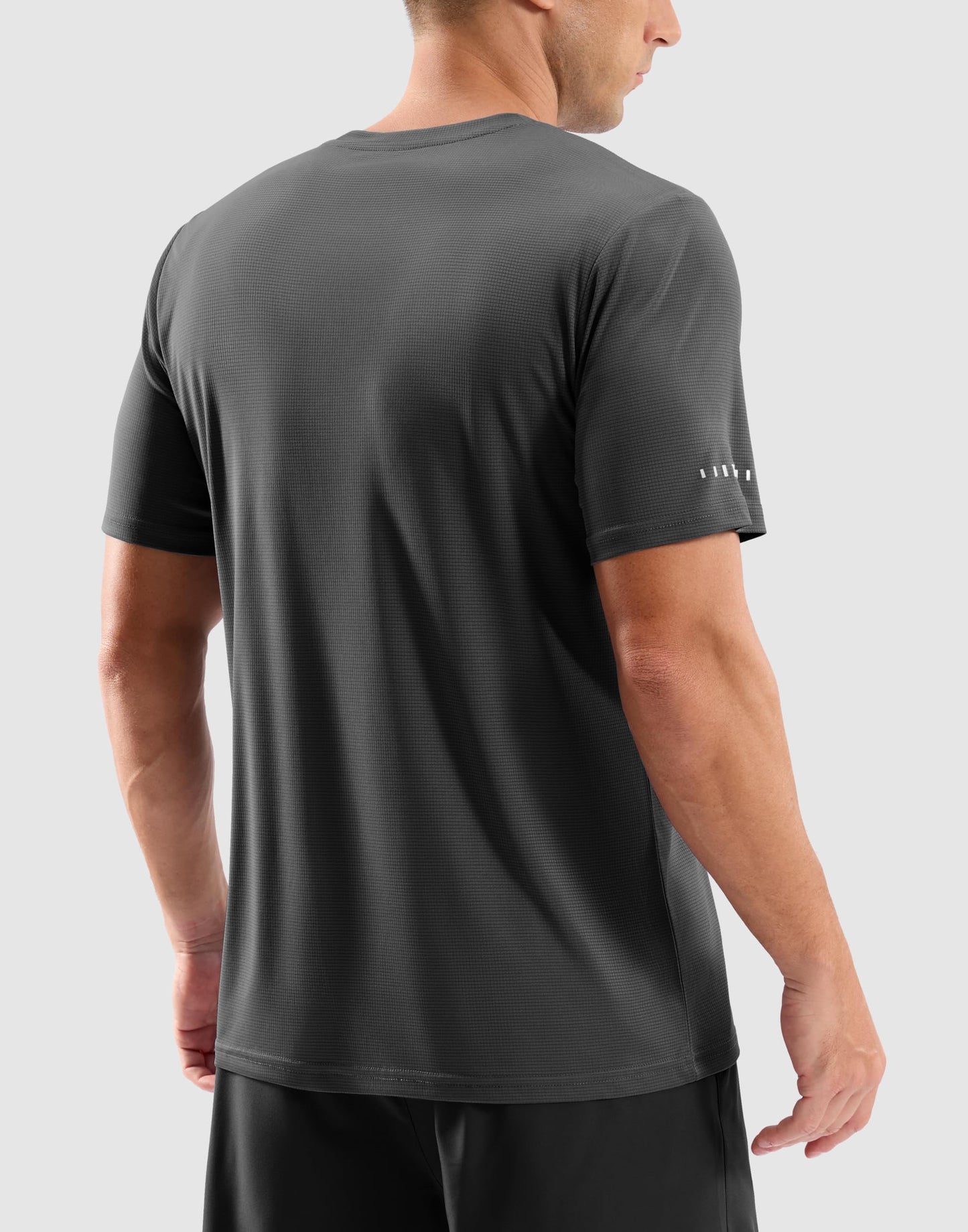 Men's Workout Breathable T-Shirts Dry Fit UPF 50+ Sun Shirts Quick Dry Cooling Tee for Athletic, Running, Hiking (Iron Grey, 2XL)