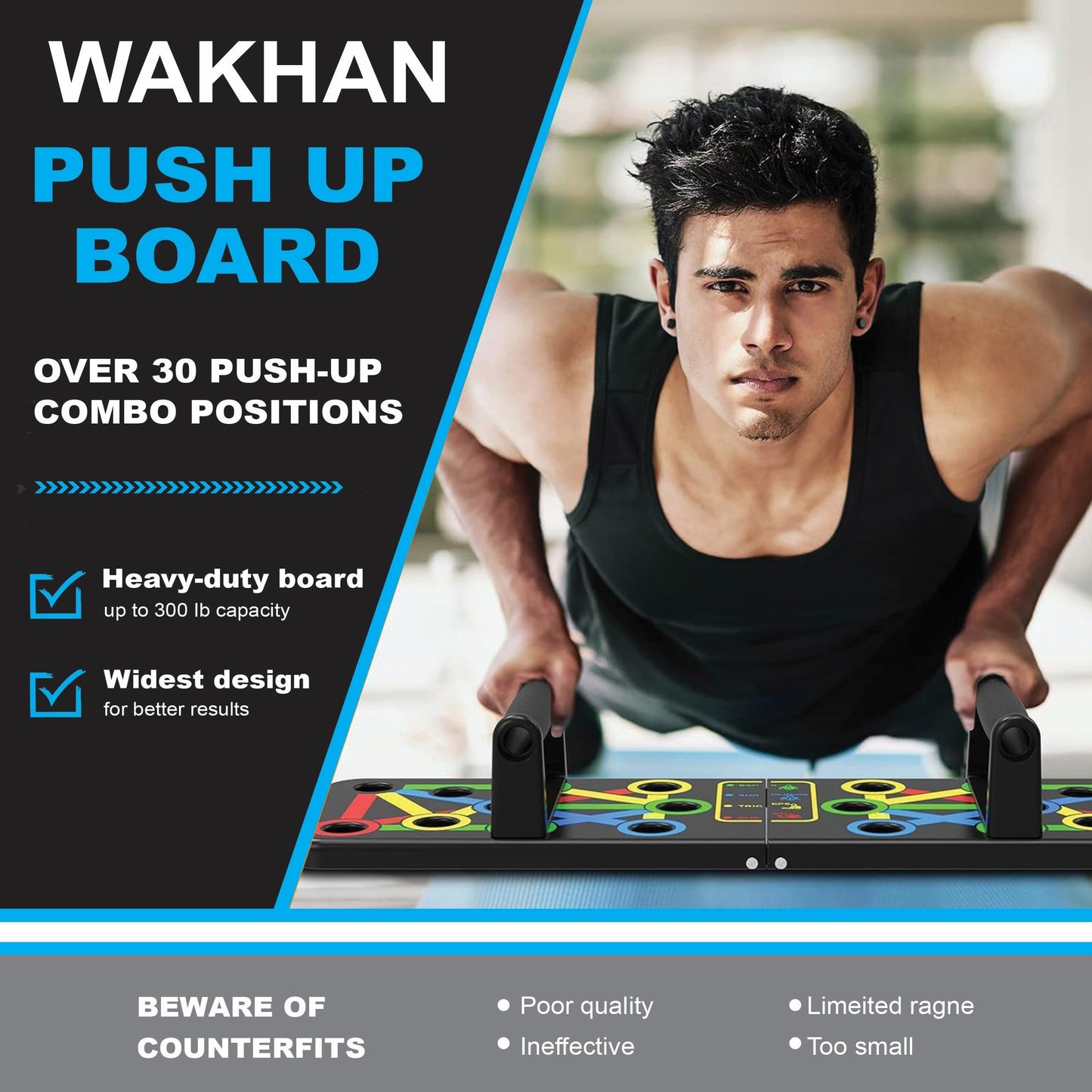 Push Up Board for Men & Women - Portable Foldable Multi-Function 14 in 1 Pushup Board at Home Gym, Push Up Handles for Floor, Professional Fitness Strength & Exercise Training Workout Equipment, Best Choice for Daily Gifts