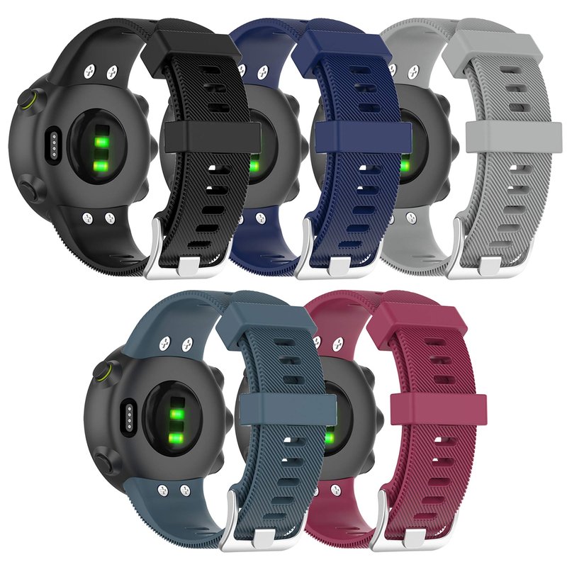 Band for Garmin Forerunner 45 (42mm), Soft Silicone Replacement Watch Band Strap for Garmin Forerunner 45S (39mm) / Swim 2 Smart Watch (No Tracker)