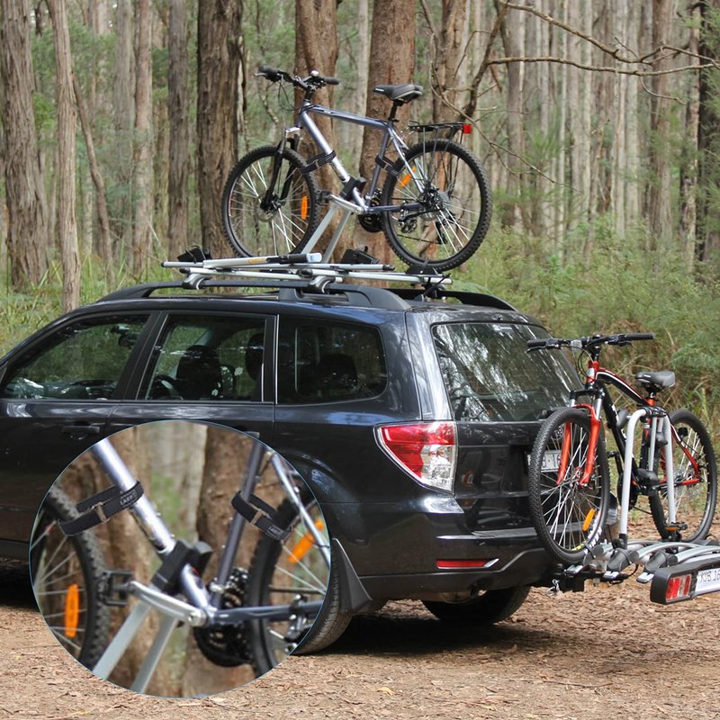 LAKKIT Bike Rack Straps Adjustable Straps 1 inch Wide with Innovative Wavy Gel Bike Wheel Stabilizer Strap Bicycle Rack Tie Down Straps 29.5 inch Length 4Pcs