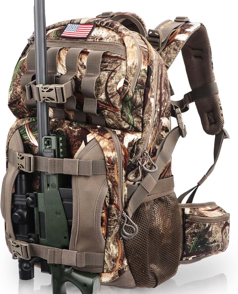 Camo Hunting Backpack - Water-Resistant Large Capacity Bow Pack | Stealth Reed Camo