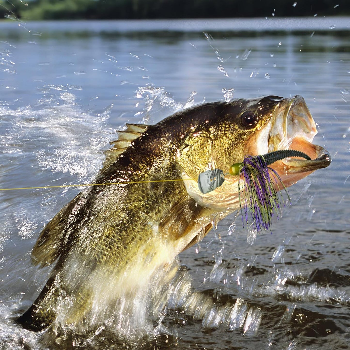 MadBite Bladed Jig Fishing Lures - Irresistible Vibrating Action, Multi-Color Kits | 3/8 oz & 1/2 oz Sizes with Storage Box