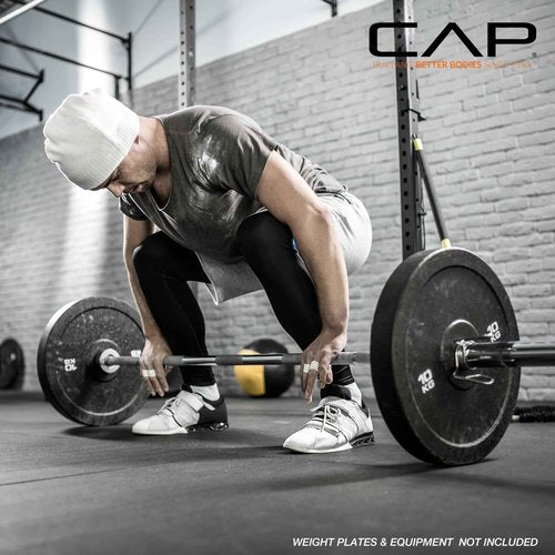 CAP Barbell 7-Foot Olympic Barbell, 44 lb Chrome Bar with 28mm Grip | 2-Inch Olympic Weightlifting Bar for Squats, Deadlifts, Bench Press, Rows, and Curls