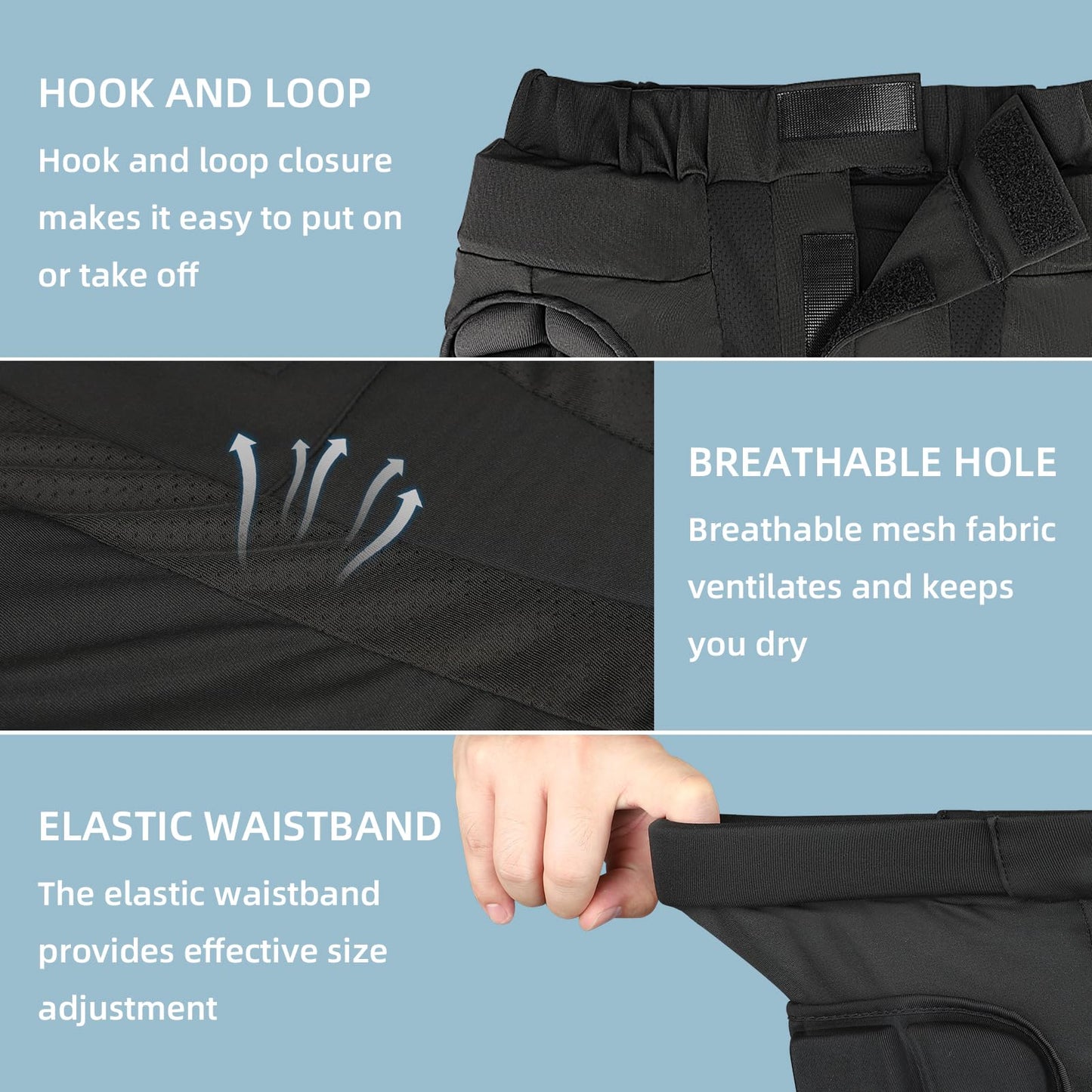 Cienfy 3D Hip Protection Eva Butt Pads Protective Padded Shorts Crash Pad Impact Gear for Skiing Skating Snowboarding Skateboarding (Small)