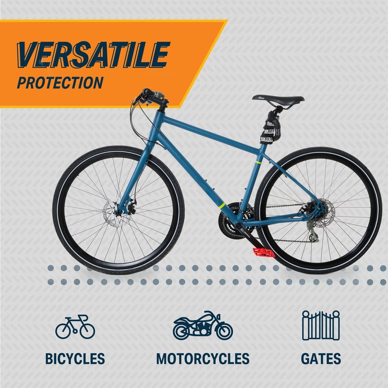 Bikeroo Bike Lock Chain - Heavy Duty Combination Bicycle Anti Theft Protection - 3 Foot Security Cable for Bikes, Scooter & E-Bike
