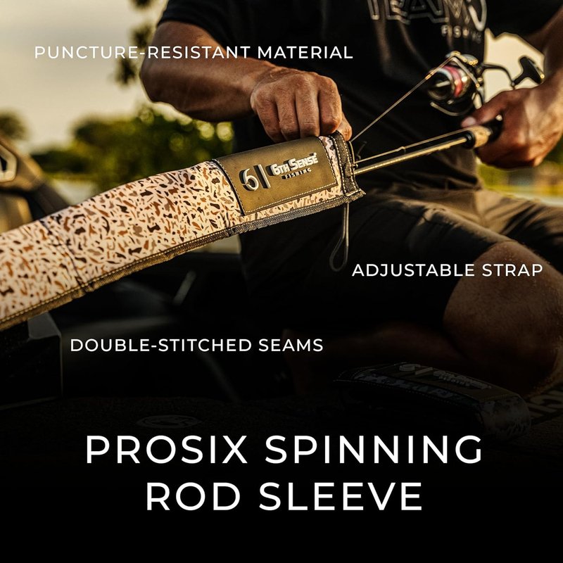 ProSix Rod Sleeve - Hook-Resistant Neoprene Covers for Durable Rod Storage | Floating Material (Retro - Duckland, Spinning)