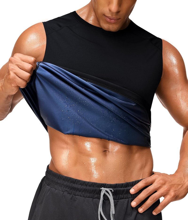 Sauna Suit for Men - Sleeveless Sweat Vest for Effective Gym Workouts | Lightweight & Comfortable