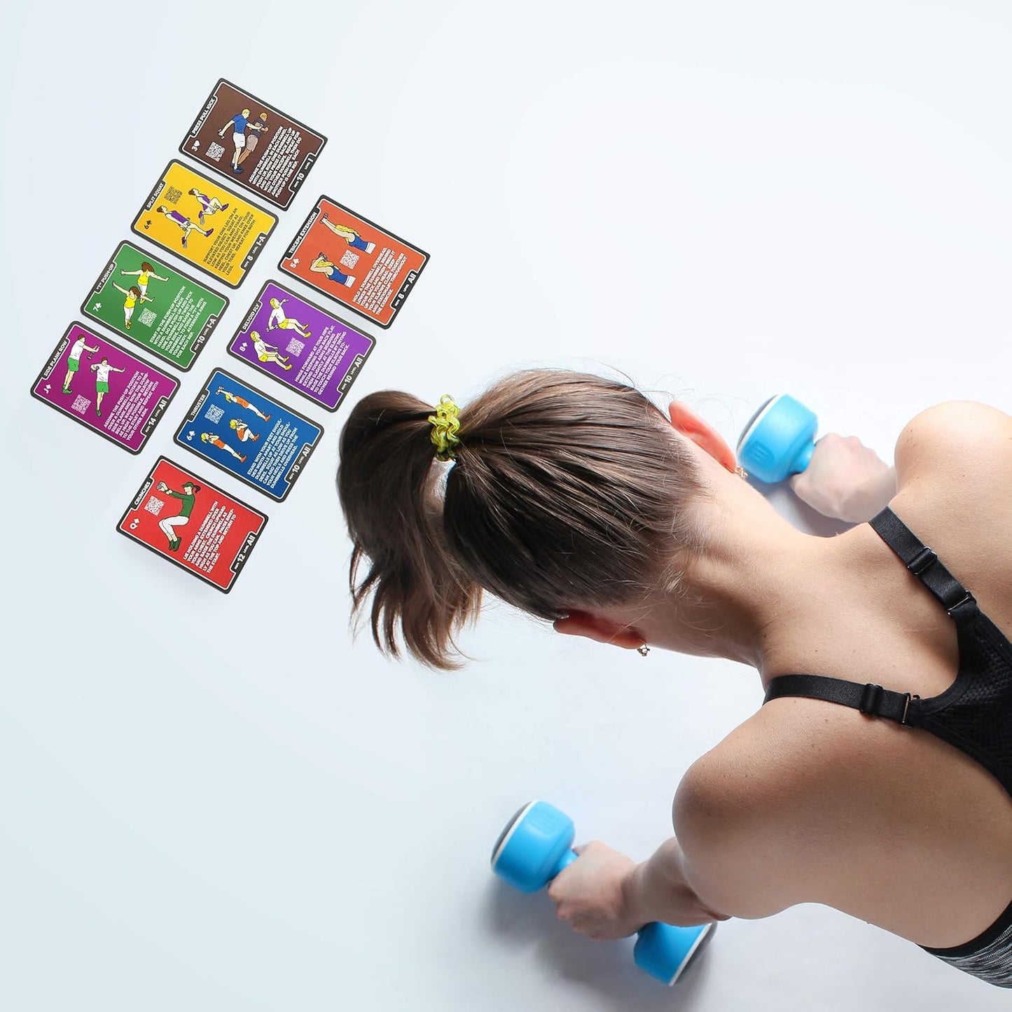 Dumbbell Exercise Cards - 52 Workout Playing Cards with Video Instructions | Perfect for Home Gym Fitness