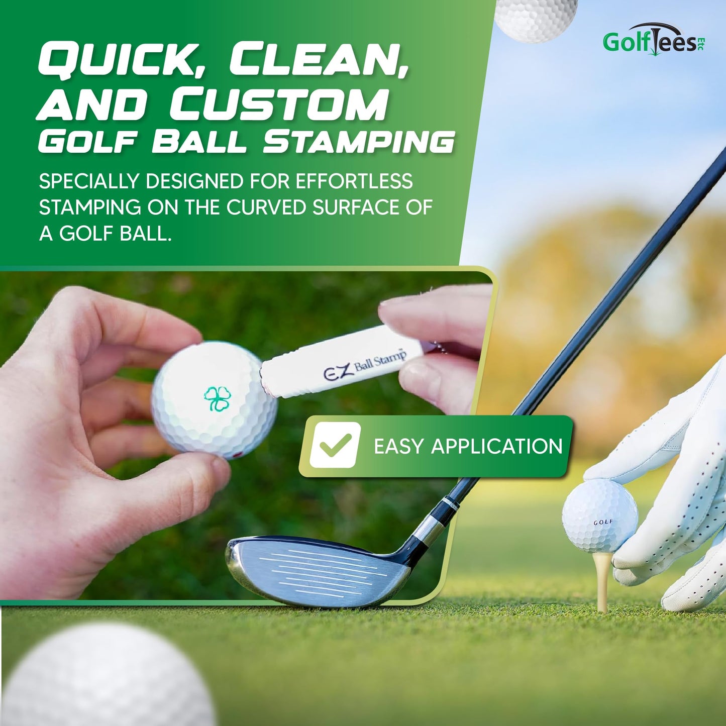 EZBallStamp Golf Ball Stamp - Blue Sitting Frog