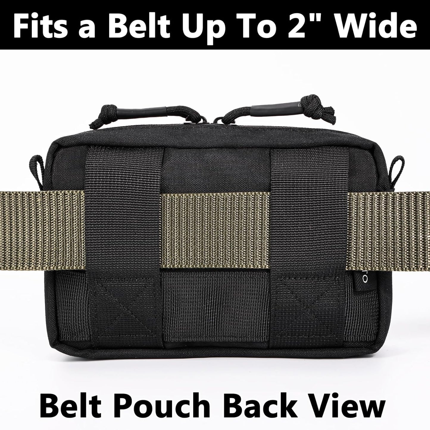 Belt Pouches for Men - Water Resistant Small Belt Bag with USA Flag Patch | EDC Organizer for Work & Travel