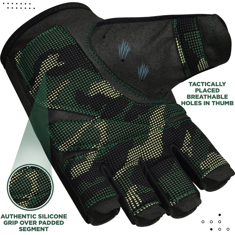 RDX Weight Lifting Gloves, Additional Stretchable Long Wrist Support, Full Palm Grip, Men Women Fitness HIIT Workout, Bodybuilding Powerlifting Strength Training Cycling Exercise Home Gym Equipment